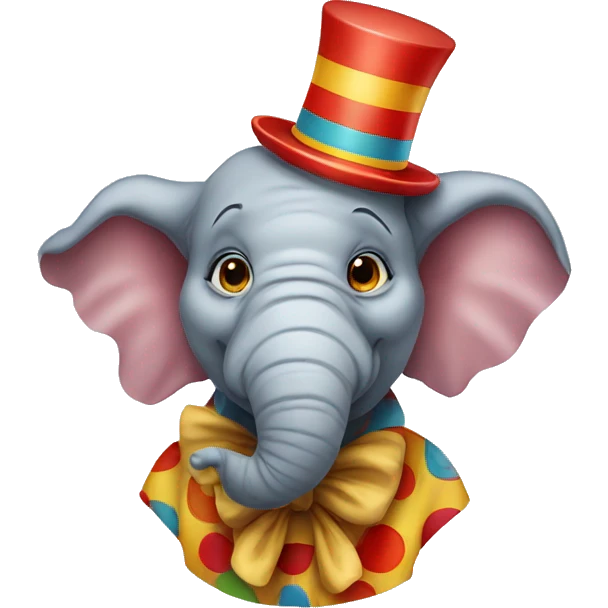 Clown elephant emoji