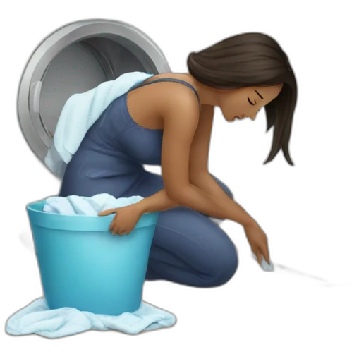 Women doing the laundry emoji