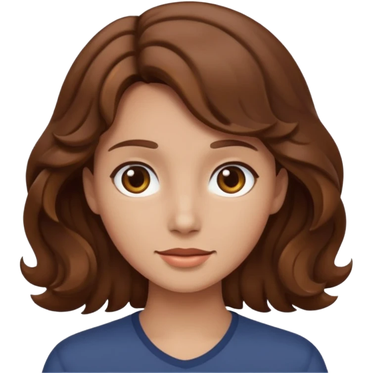 Brown hair  emoji