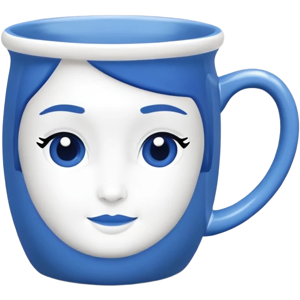 Blue mug with name Audrey emoji