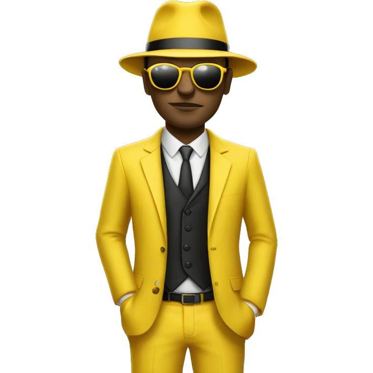 yellow suit mafia with bazooka and sunglasses emoji