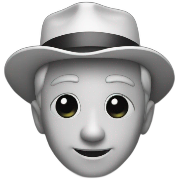 Happy noir et blanc emoji