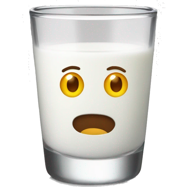 Milk in shot glass emoji
