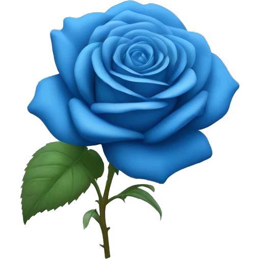 Rose flower in blue colour  emoji