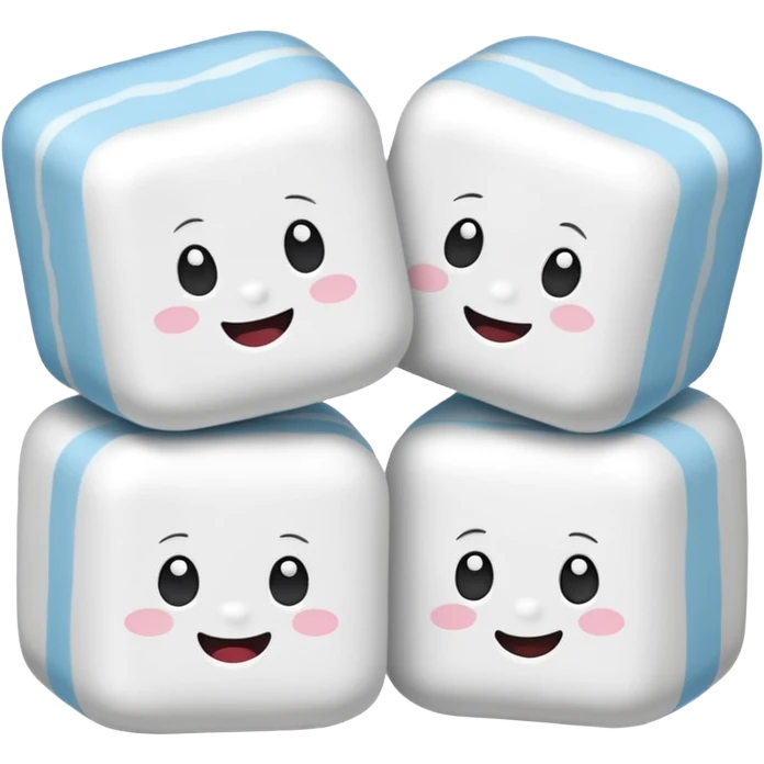a few marshmallows, simple, clear emoji
