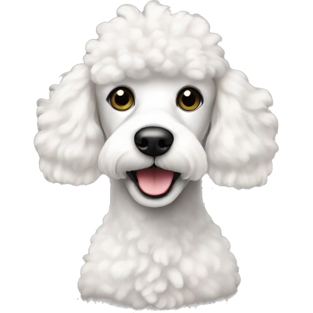 White poodle with black spots all over it emoji