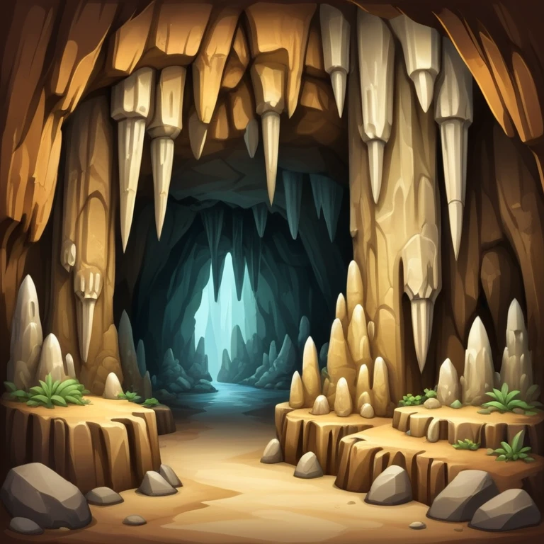 generate realistic detailed cave inside view emoji