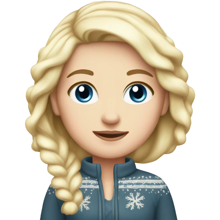Pretty white girl  Christmas emoji