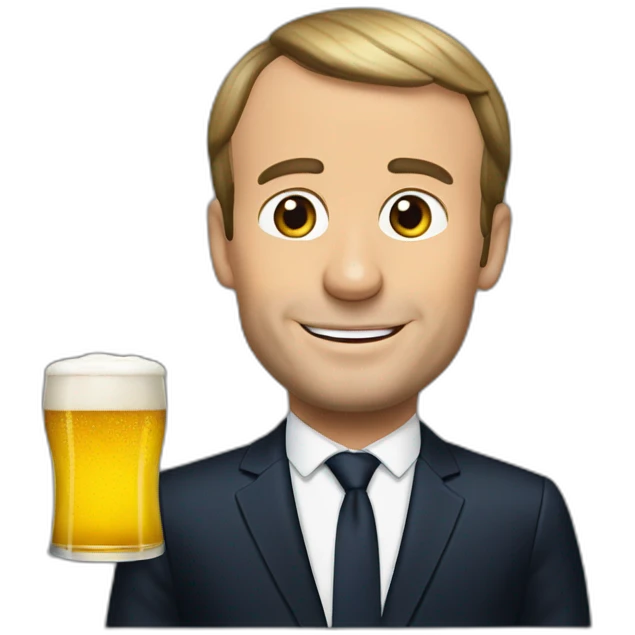 Emmanuel-macron-bière emoji