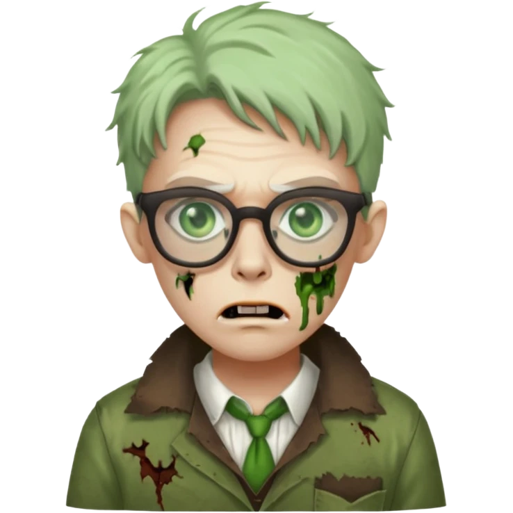 zombie with big glasses emoji