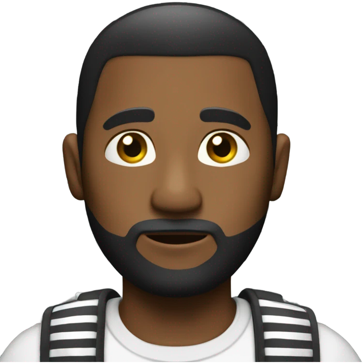 Homme avec une tenue de prisonnier  emoji