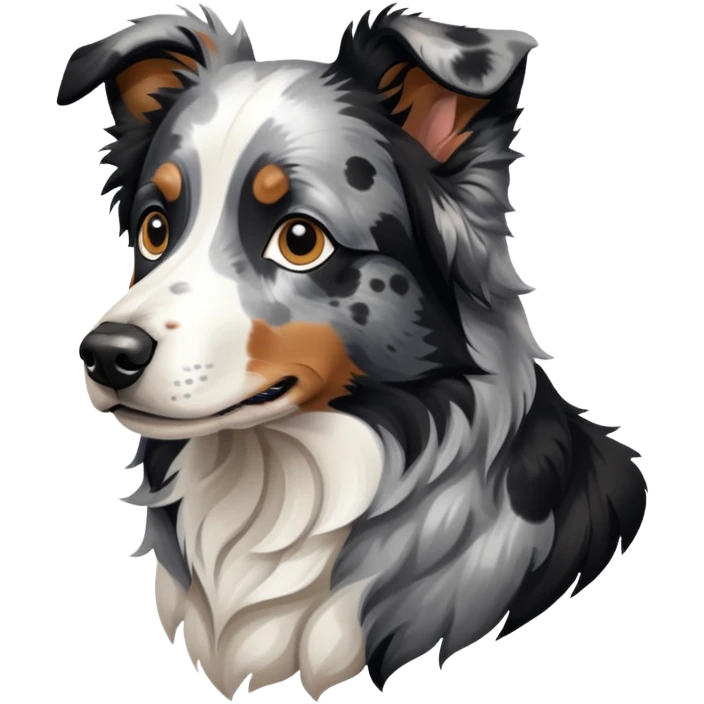 Merle border collie dog emoji
