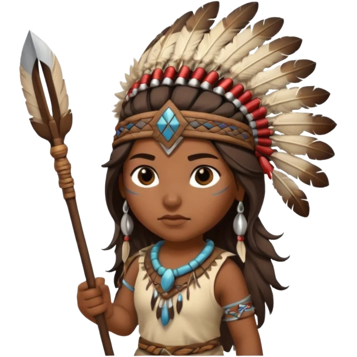 Native American girl warrior  emoji
