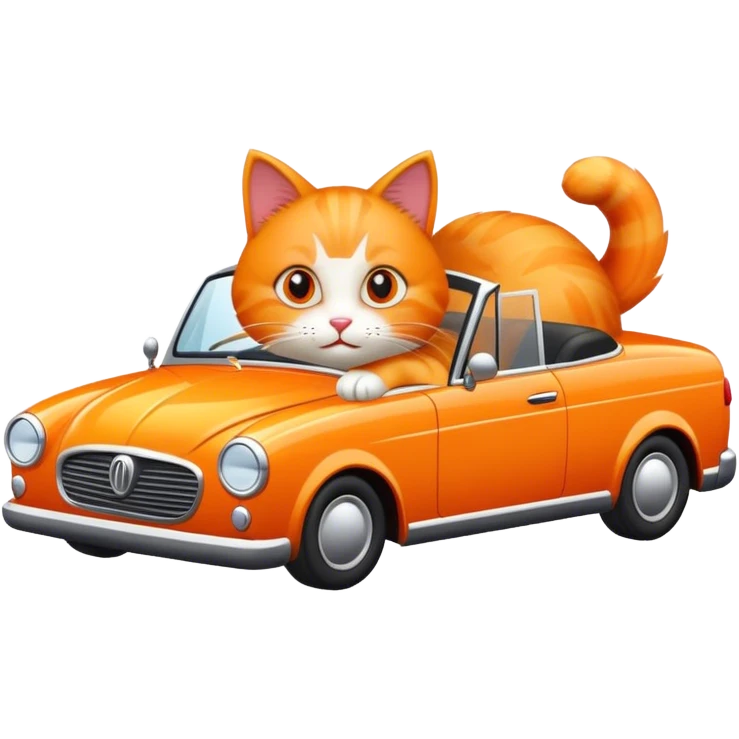 Cat in a car emoji