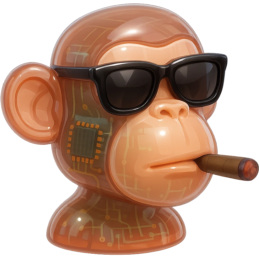 monkey with cigar wearing sunglasses emoji