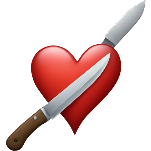 heart with knife emoji