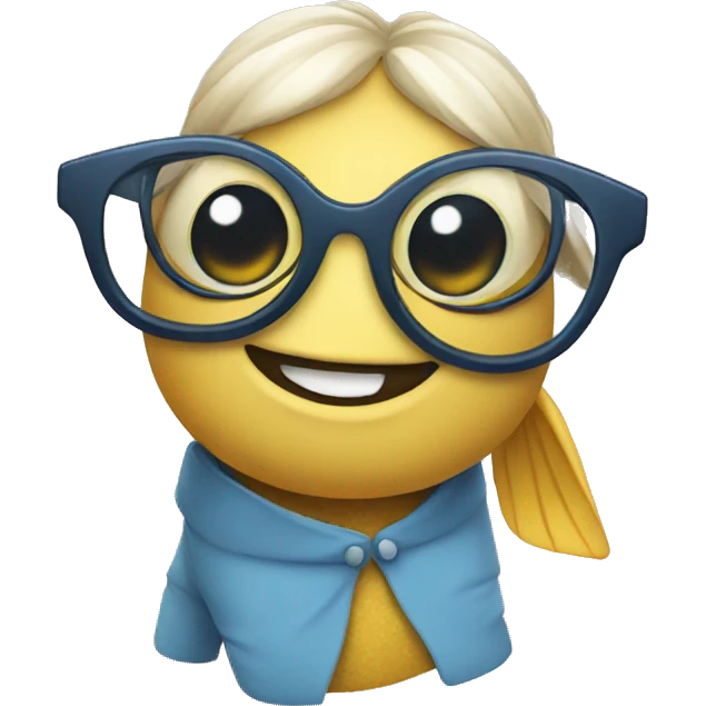fish smiling wearing glasses and a skirt  emoji