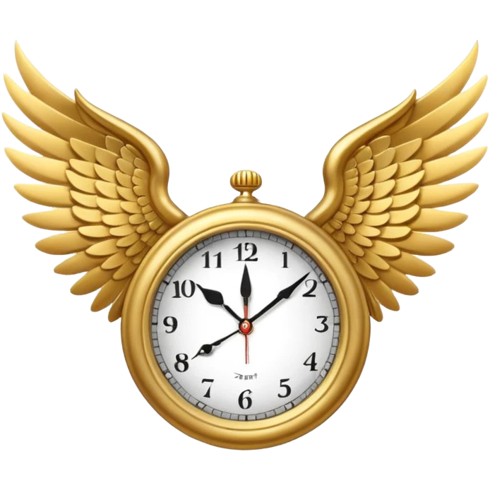 A CLOCK WIHT WINGS MID FLIGHT emoji