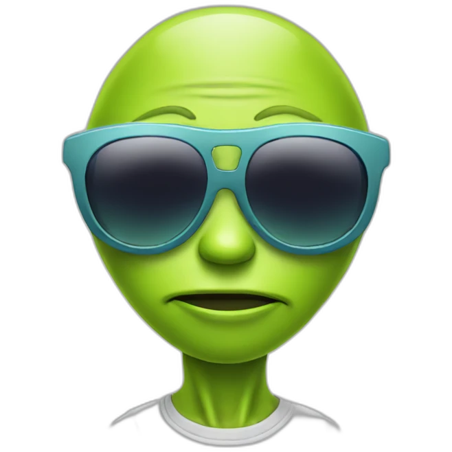 Alien with sun glasses emoji
