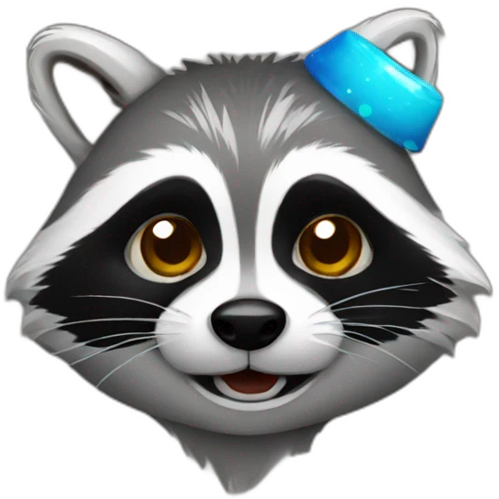 Party raccoon emoji