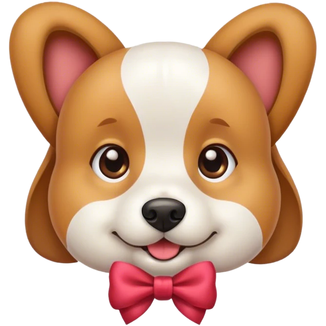 Dog wearing a bow  emoji