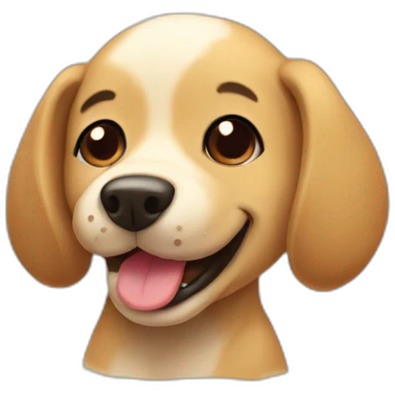 cute sand dog happy emoji