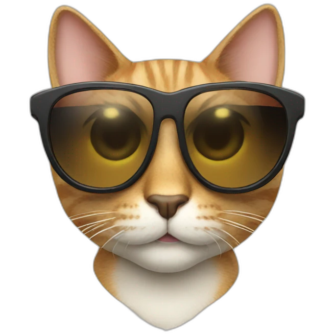 Cat with sunglasses emoji