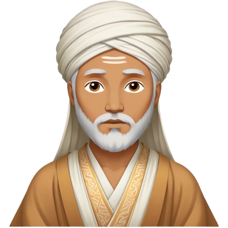 Cinematic Realistic Rumi Portrait Emoji, depicted as a mystical poet with soulful eyes and flowing traditional robes, rendered with delicate textures and ethereal soft lighting that captures his transcendent spiritual wisdom. emoji