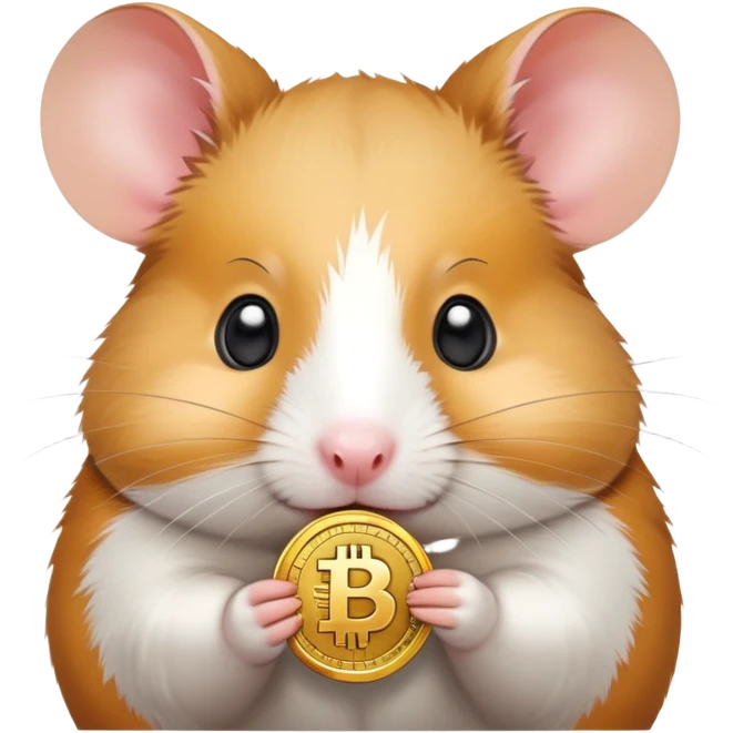 Хомяк с криптовалютой  emoji