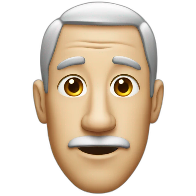man with a very big nose emoji