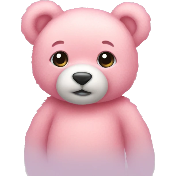 pastel pink teddy bear emoji