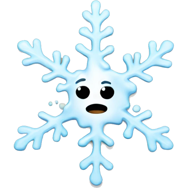 Melting snowflake emoji