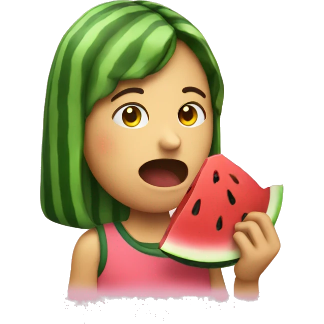 Person eating watermelon  emoji