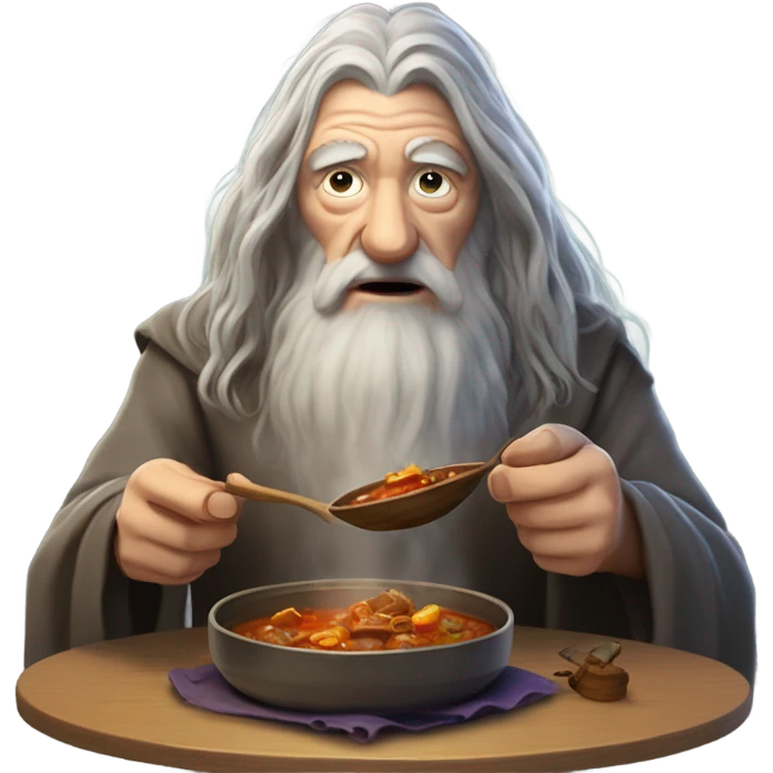 Gandalf eating stew hotchpotch emoji