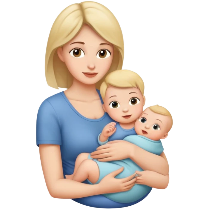 mother sitting with baby on her lap, loving mom emoji