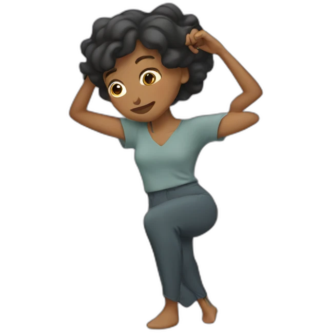 Femme qui dab  emoji