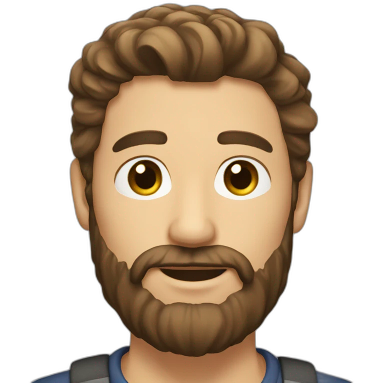 beard-hansom-man-brown-hair emoji