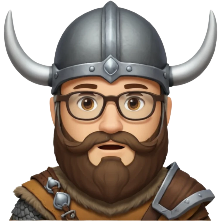Viking guys, beard, glasses
 emoji