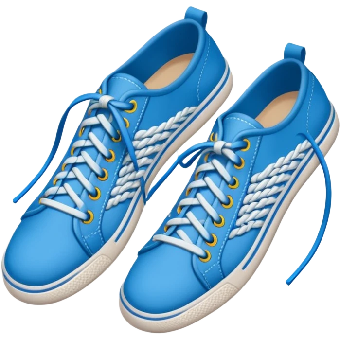 make an emoji of blue shoe laces - it should not include shoes emoji