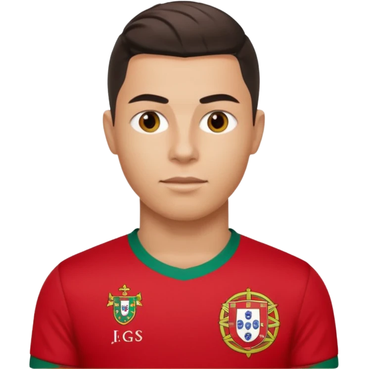 red Portugal Ronaldo shirt emoji