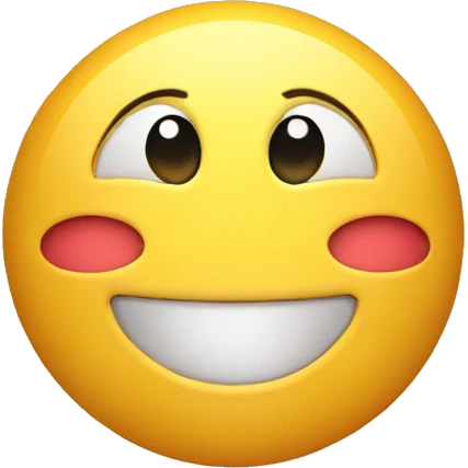 a circle happy face emoji 3d with hear eyes  emoji