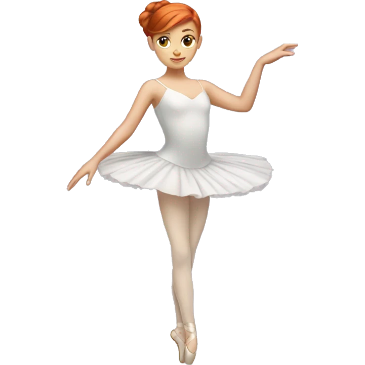 Redhead girl ballet  emoji