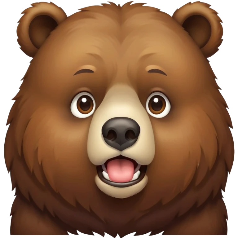 Bear covering mouth emoji