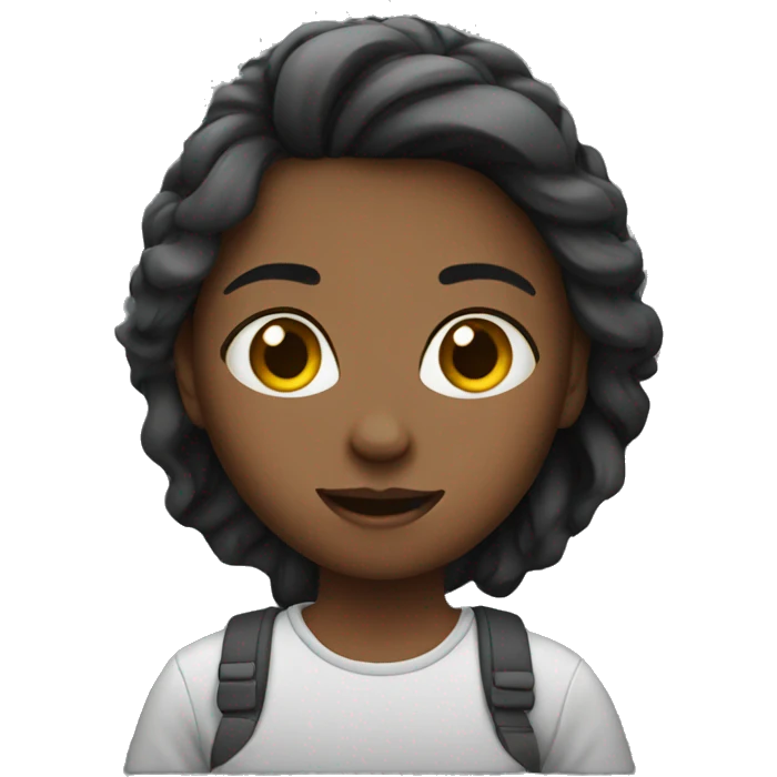 Girl editing video emoji