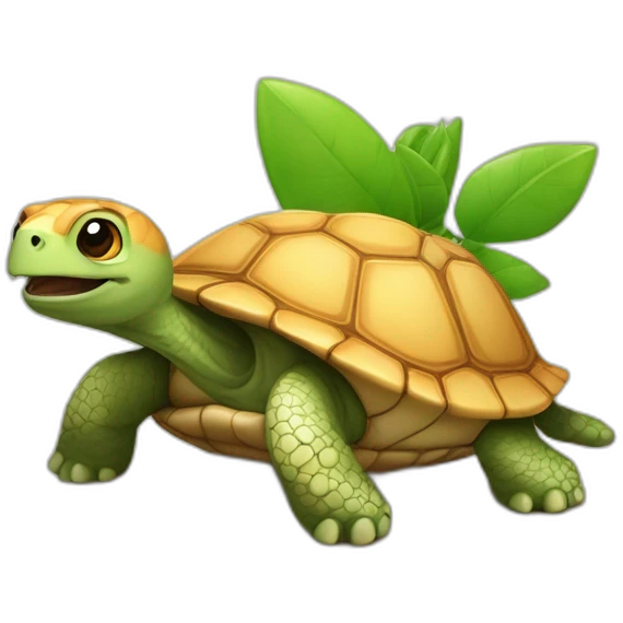 Chat sur le dot d'une tortue emoji