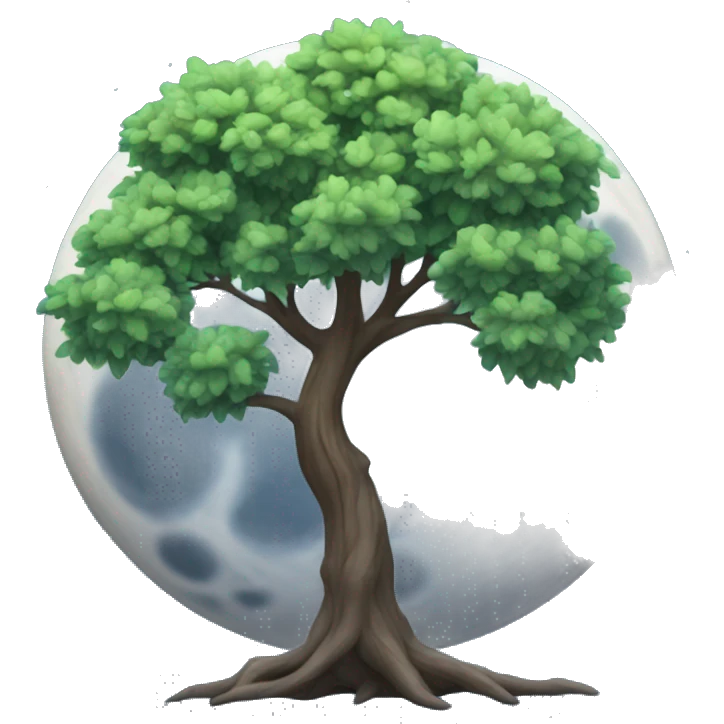 The Moon tree emoji