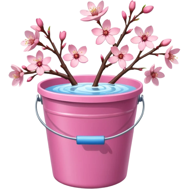 cherry blossoms bucket  emoji