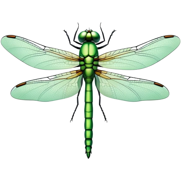 Green dragonfly outline emoji