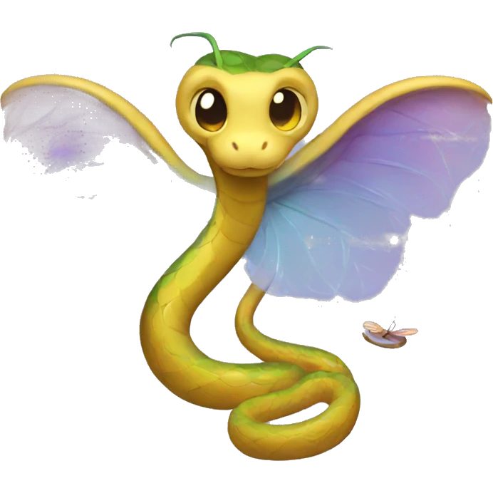 Snake with fairy wings emoji