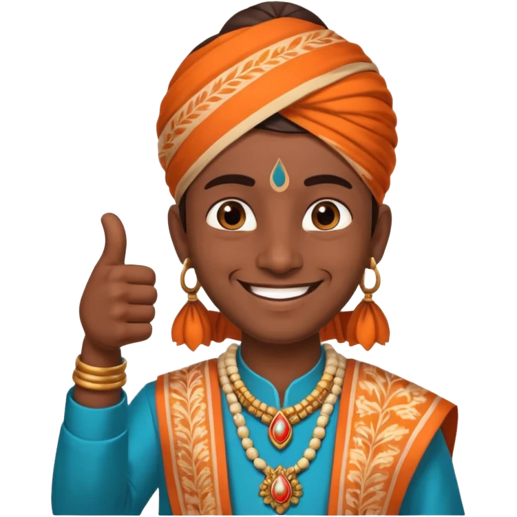Indian with thumbs up emoji